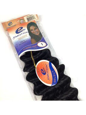 Emotion Select Deep Bulk 14 Human Hair Plus Extensions Jet Black 1